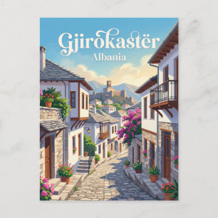 Carte Postale Ruelles de la vieille ville de Gjirokaster Albanie