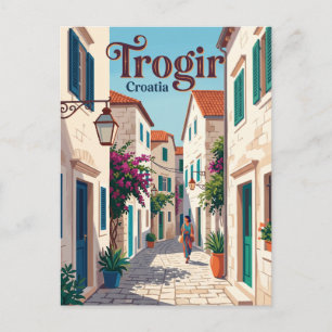 Carte Postale Ruelles de la vieille ville de Trogir Croatie