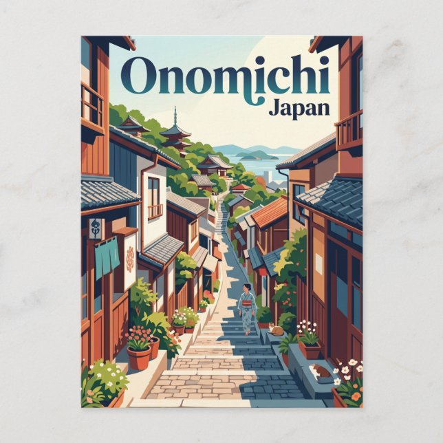 Carte Postale Ruelles d'Onomichi Japon (Devant)