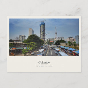 Carte Postale Rues de la ville de Colombo et skyline en élévatio