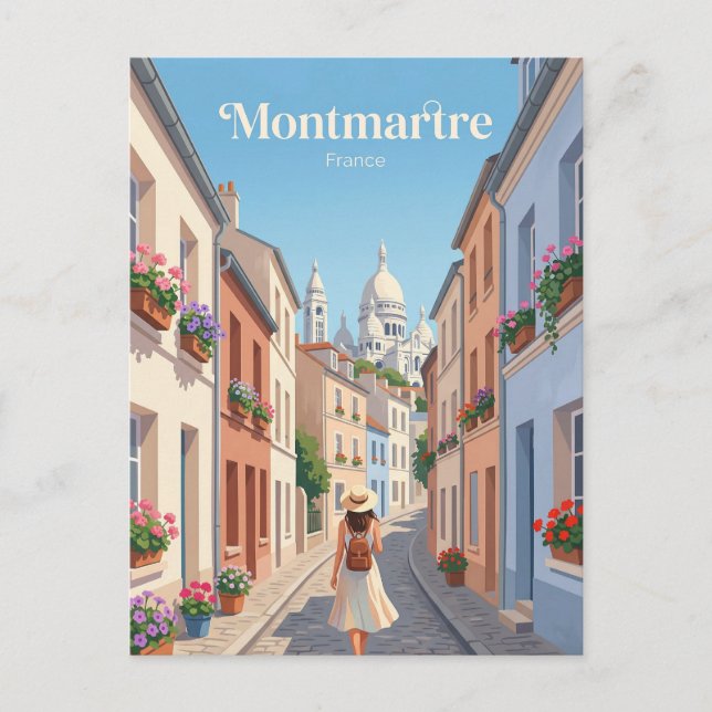 Carte Postale Rues de Montmartre France (Devant)