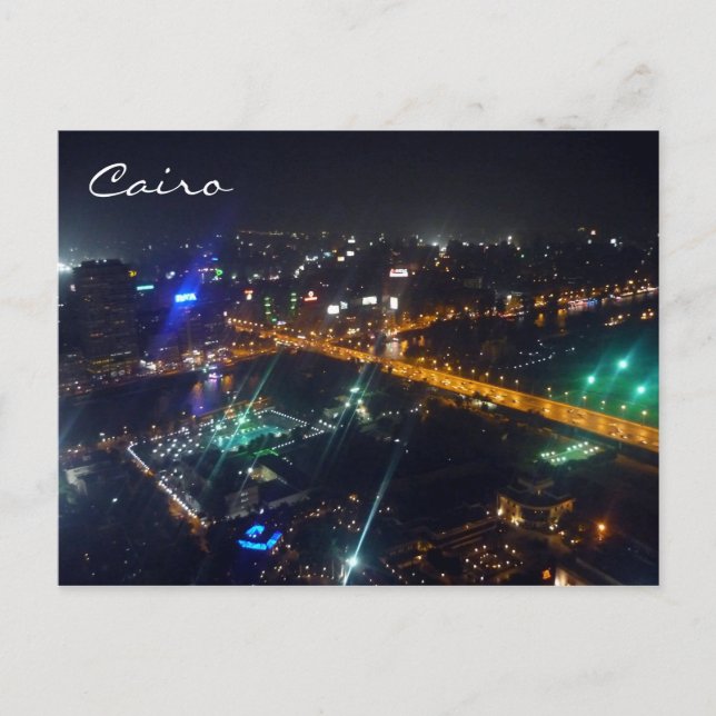 Carte Postale rues de nuit du Caire (Devant)