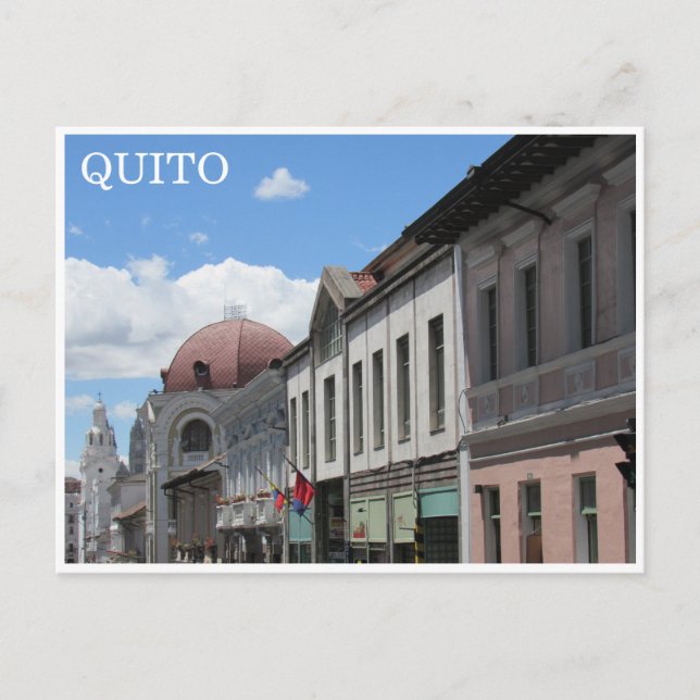 Carte Postale rues quito (Devant)