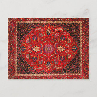 Carte Postale Rug perse rouge de Mashhad