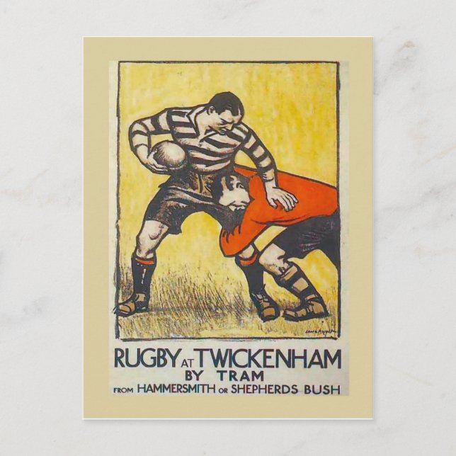 Carte Postale Rugby à Twickenham en tramway de Hammersmith (Devant)