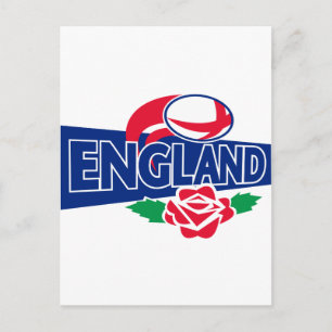 Carte Postale rugby ball anglais rose anglais