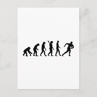 Carte Postale Rugby de l'évolution