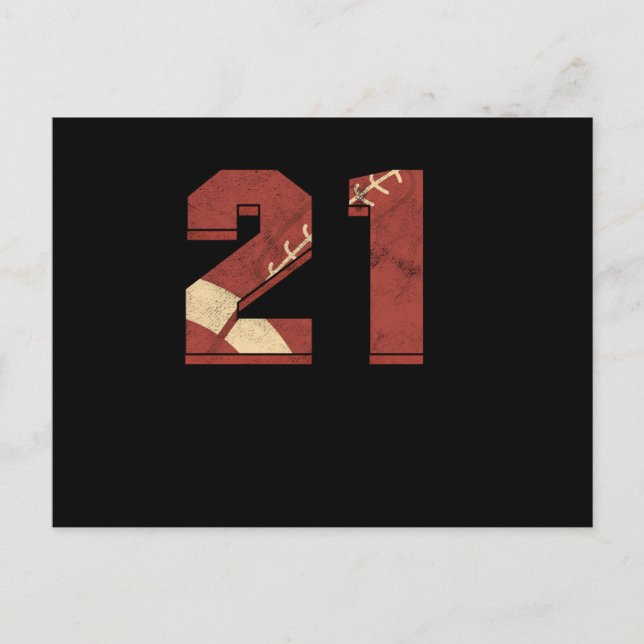 Carte Postale Rugby Football 21 e Anniversaire Sports Cadeau (Devant)