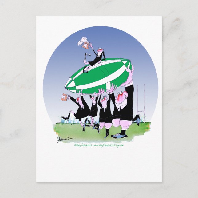 Carte Postale rugby hakka 3 applaudissements, tony fernandes (Devant)