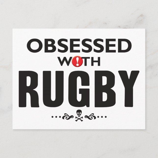 Carte Postale Rugby Obsédé (Devant)