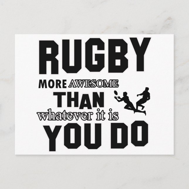 Carte Postale rugby plus génial (Devant)