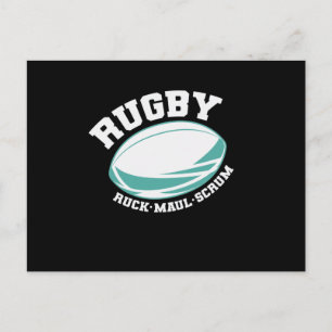 Carte Postale Rugby Ruck Maul Scrum Football Sport