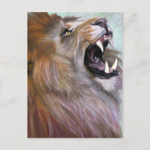 Carte Postale rugissement des lions