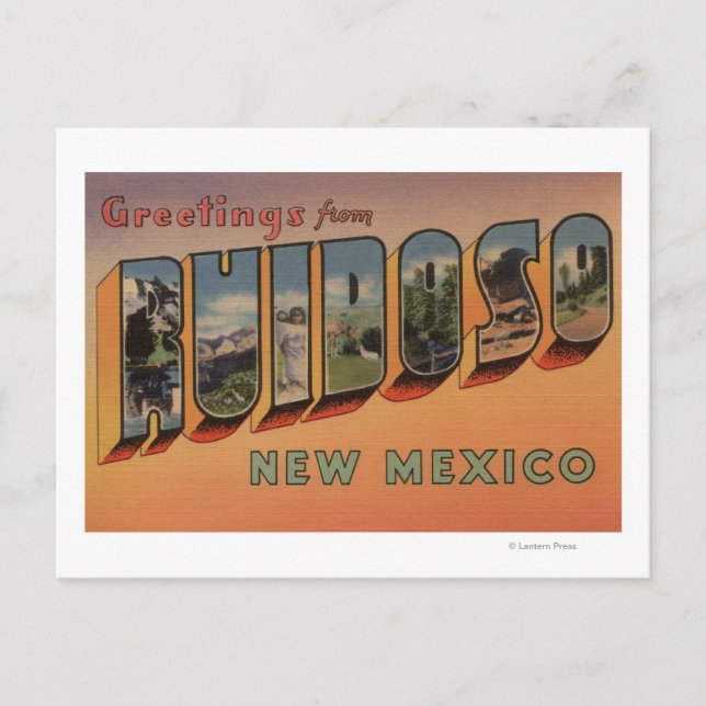 Carte Postale Ruidoso, Nouveau-Mexique - Scènes de grandes lettr (Devant)