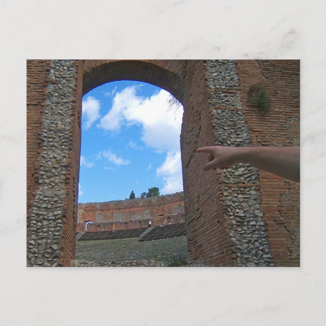 Carte Postale Ruines antiques Taormina, Sicile (Devant)