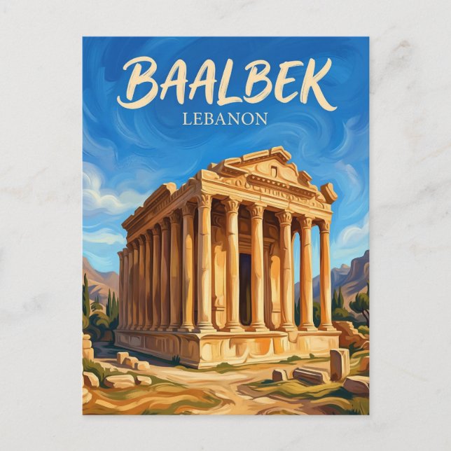 Carte Postale Ruines de Baalbek Liban (Devant)