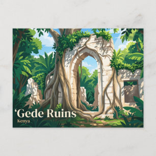 Carte Postale Ruines de Gede Kenya