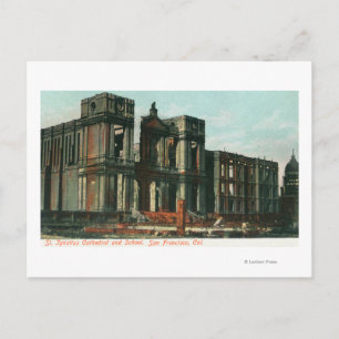 Carte Postale Ruines de la cathédrale et de l'école St Ignace