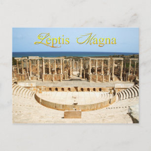 Carte Postale Ruines de théâtre à Leptis Magna, Libye