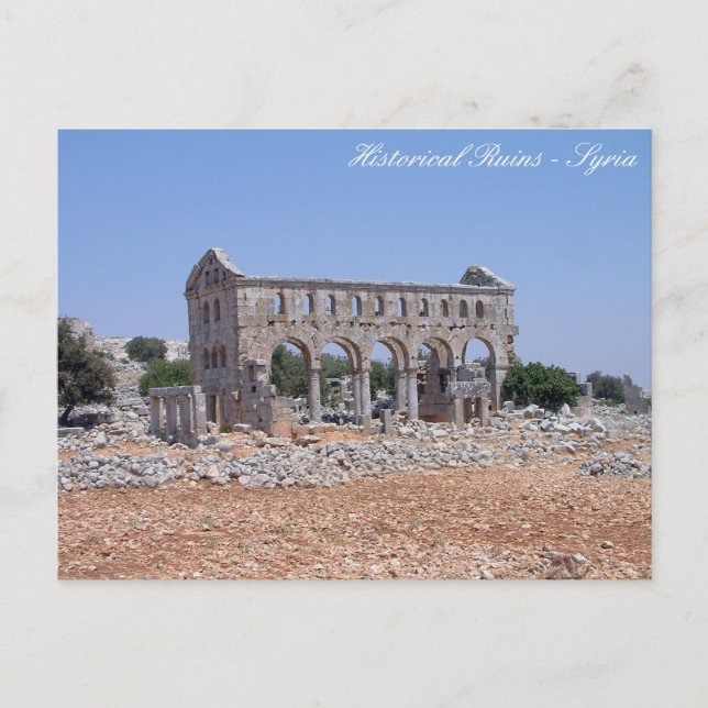 Carte Postale Ruines historiques, Vieilles Bâtiments / Syrie (Devant)