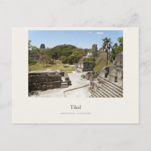 Carte Postale Ruines mayas de Tikal sur la Grande Place
