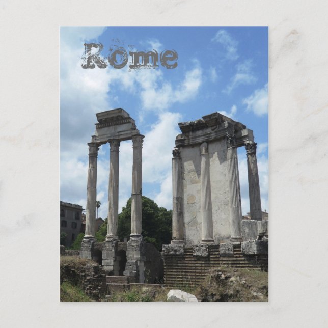 Carte Postale Ruines romaines Colonnes antiques Rome Italie Monu (Devant)