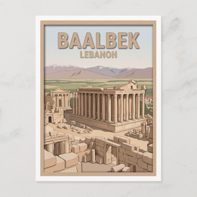 Carte Postale Ruines romaines de Baalbek Liban (Devant)