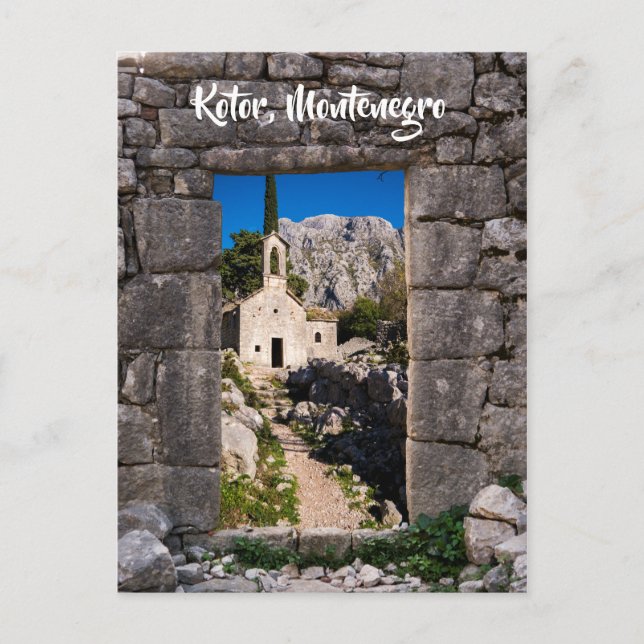 Carte Postale Ruins in Kotor, Montenegro (Devant)