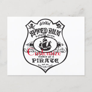 Carte Postale Rum épicé Pirate Boisson Thunder_Cove