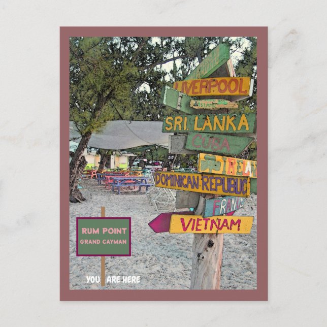 CARTE POSTALE RUM POINT, ÎLES GRAND CAYMAN (Devant)