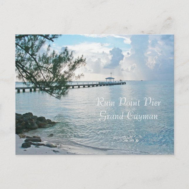 CARTE POSTALE, "RUM POINT PIER, GRAND CAYMAN" (Devant)