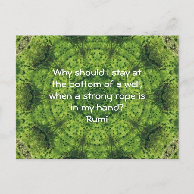 Carte Postale Rumi Agir Citation Inspirante Dit (Devant)