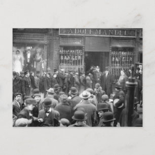 Carte Postale Run on East Side Bank, New York, 1912