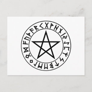 carte postale Rune Pentacle