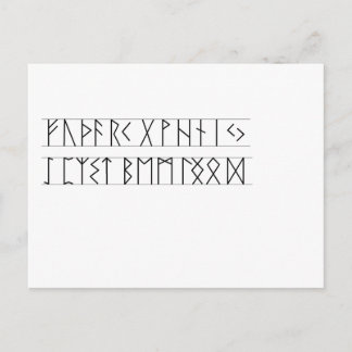 Carte Postale Runes Elder Futhark
