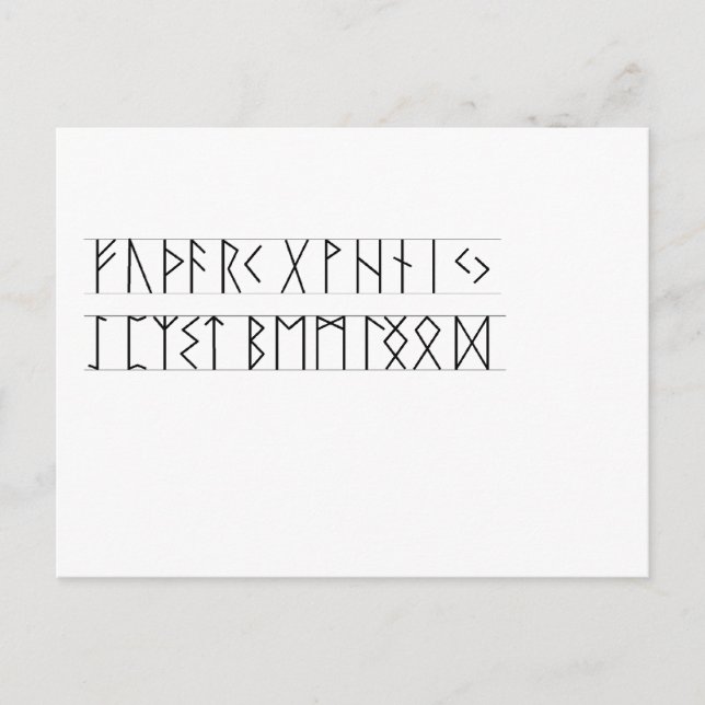 Carte Postale Runes Elder Futhark (Devant)