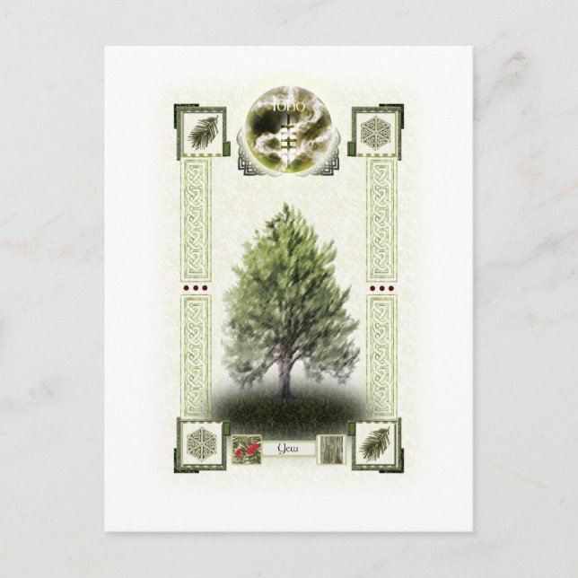 Carte Postale Runes Ogham - Ioho (Devant)