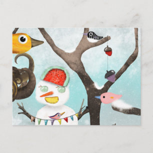 Carte Postale Rupydetequila Winter Snowman