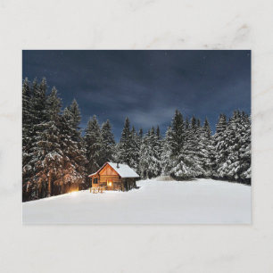 Carte Postale Russe Cabine neige hiver