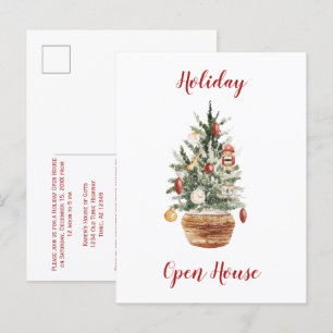 Carte Postale Russe Country Christmas Tree Open House Party