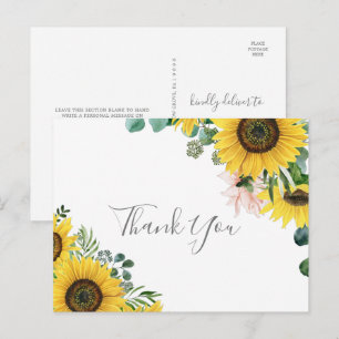 Carte postale Russe Merci de tournesol Eucalyptus