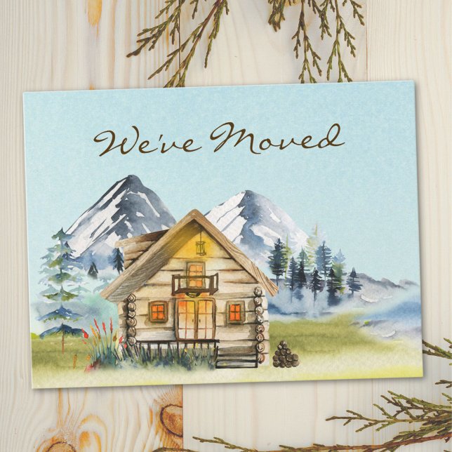 Carte Postale Russe Vintage Mountain Cabine Lodge Nous avons dém (Close up)