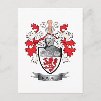 Carte Postale Russell Coat of Arms