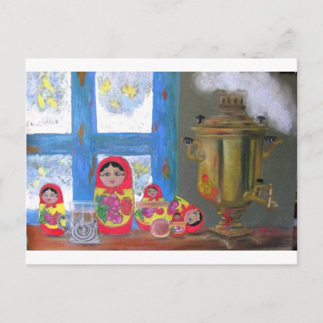 Carte Postale russian tea time (Devant)
