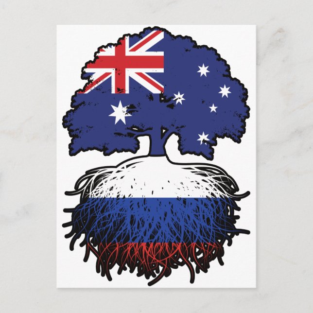 Carte Postale Russie Russie Australie Australie racine arbre (Devant)
