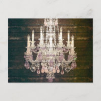 Rustic Barn Bois violet lustre français