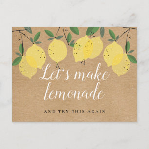 Carte Postale Rustic Boho Lemons Modifier La Date Reportée Événe