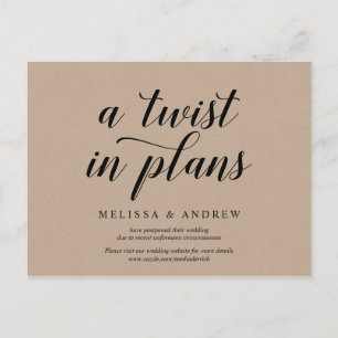 Carte Postale Rustic Kraft, Un rebondissement dans les plans, le