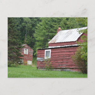 Carte Postale Rustic Red Farmhouse Accueil Paysage Photographie