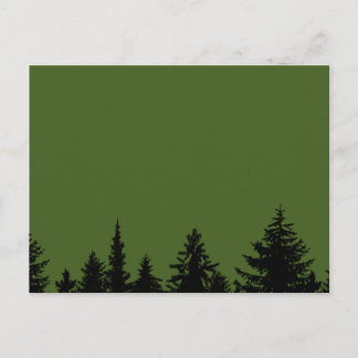 Carte Postale Rustic Tree Line Silhouette